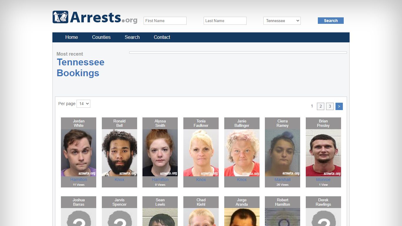 Tennessee Arrests and Inmate Search